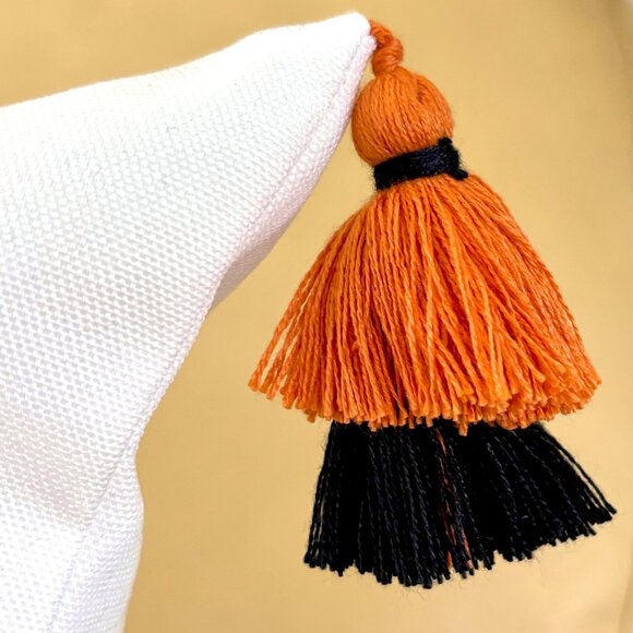 18x18  Halloween Embroidered Dancing Skeletons Jack O' Lanterns Pillow Cover New - Picture 4 of 5